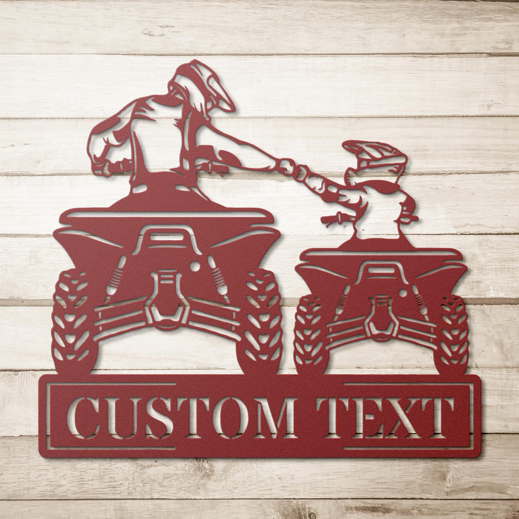 Father Son ATV Metal Sign | Custom Quad Rider Gift
