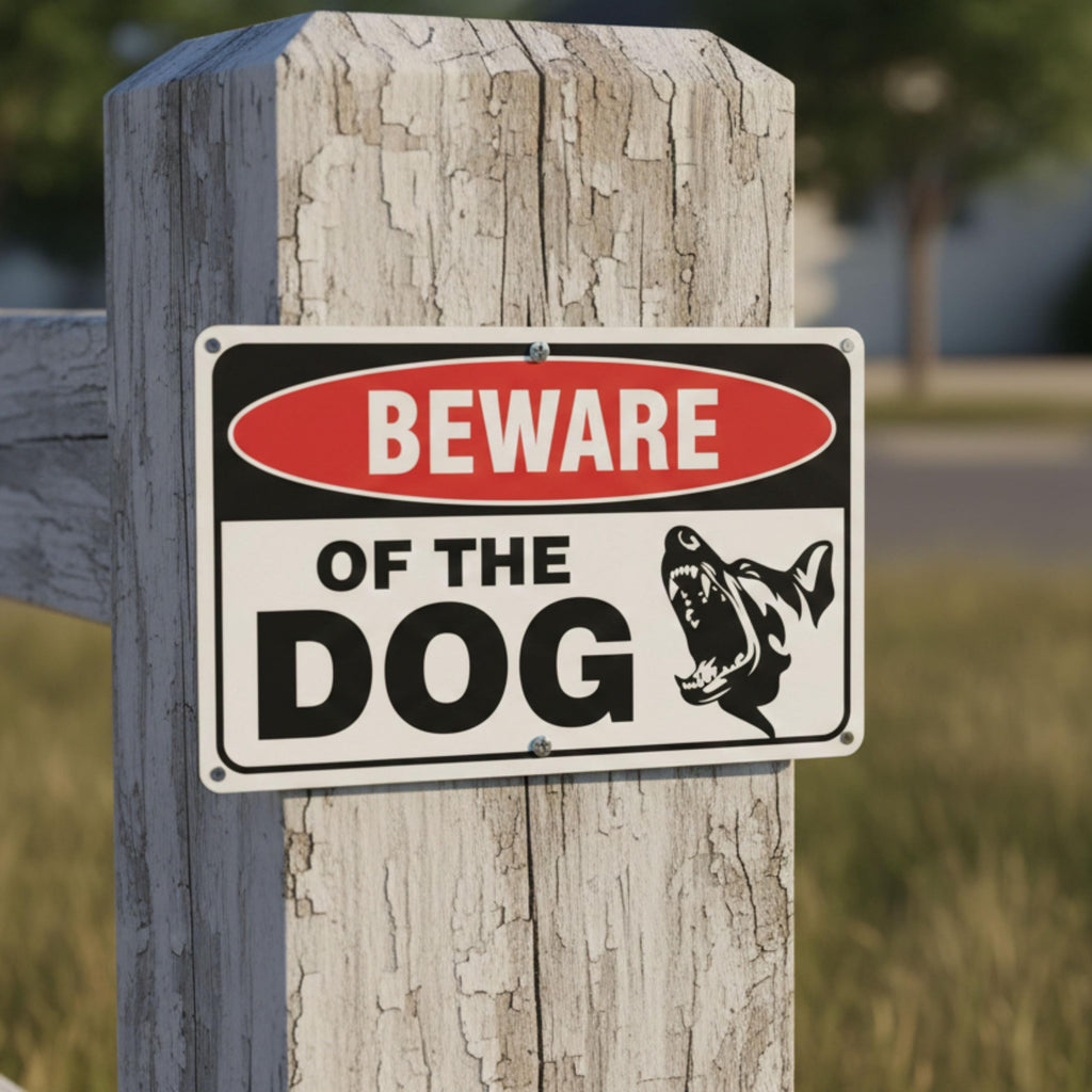 Beware of the Dog Metal Sign, K9 Warning Wall Art, Pet Owner Gift, Security Sign
