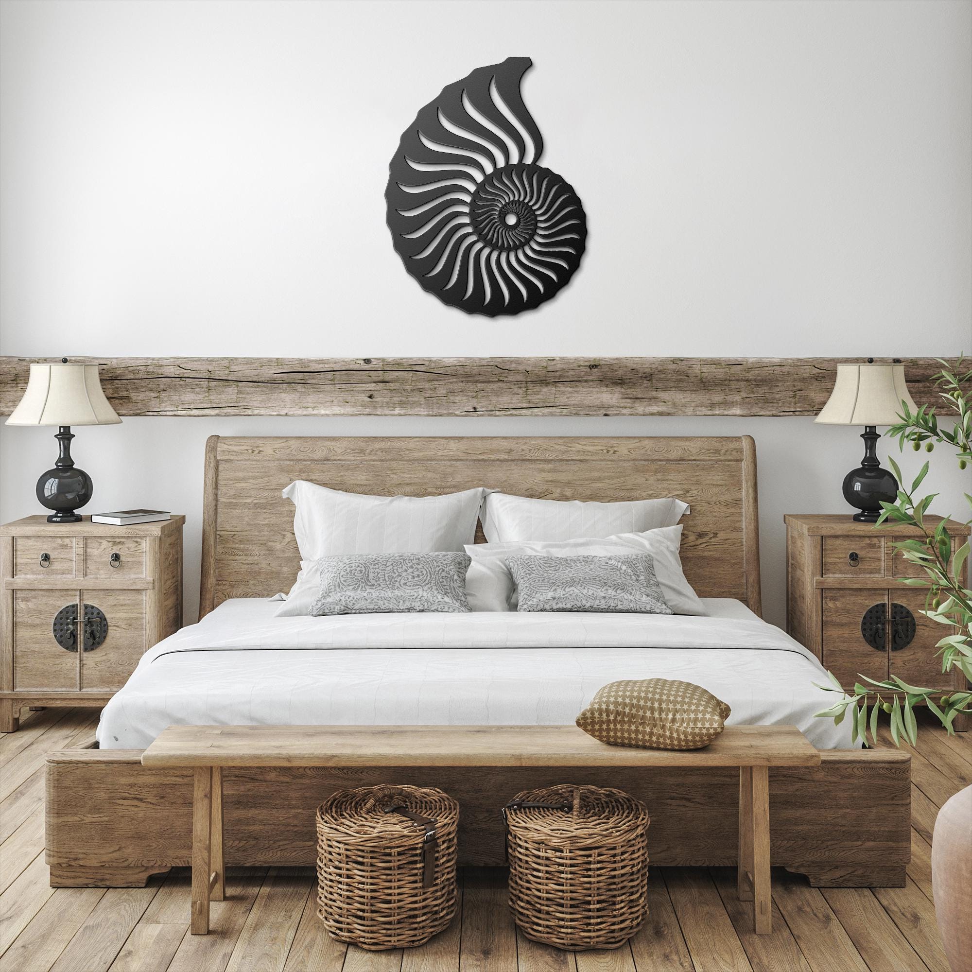 Nautilus Shell Metal Wall Art | Golden Ratio Decor