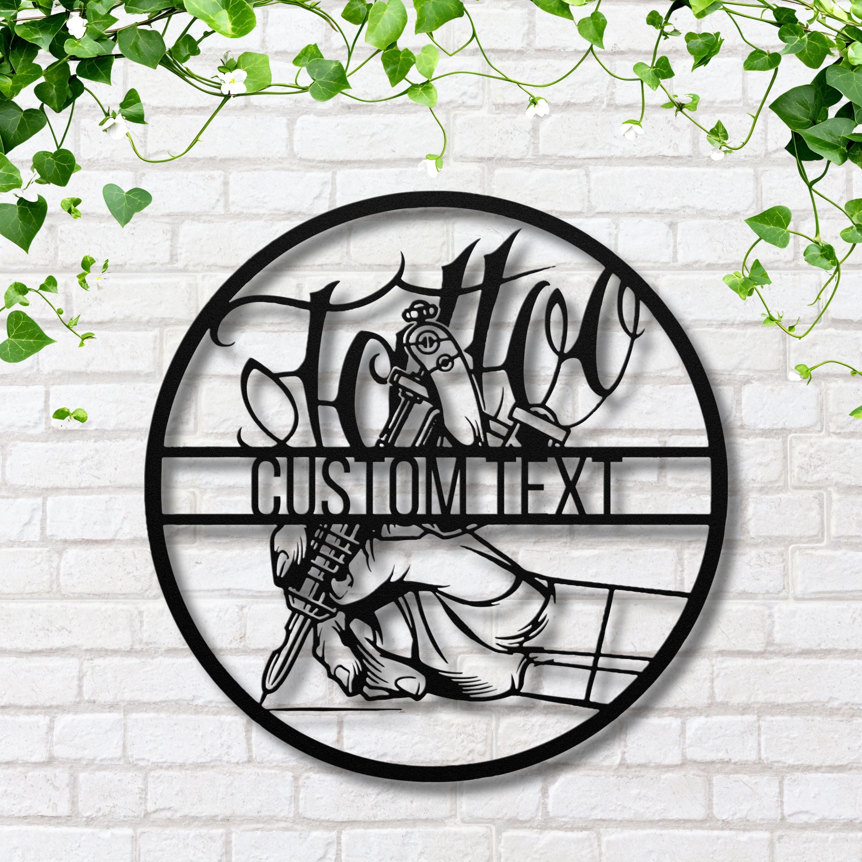 Custom Tattoo Sign - Personalized Studio Metal Art Sign | Unique Artist Gift