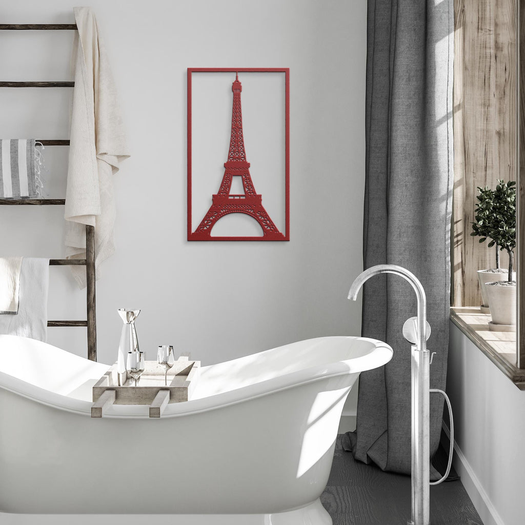 Eiffel Tower Wall Art - Paris Landmark Decor | Industrial Metal Silhouette Sign