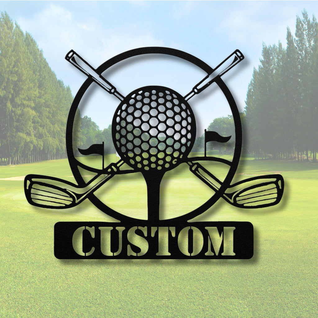 Personalized Golf Metal Sign, Golfer Man Cave Decor