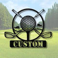 Personalized Golf Metal Sign, Golfer Man Cave Decor