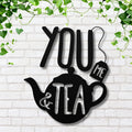 Metal Tea Sign – Cozy Beverage Art | Teapot Silhouette Kitchen Wall Art