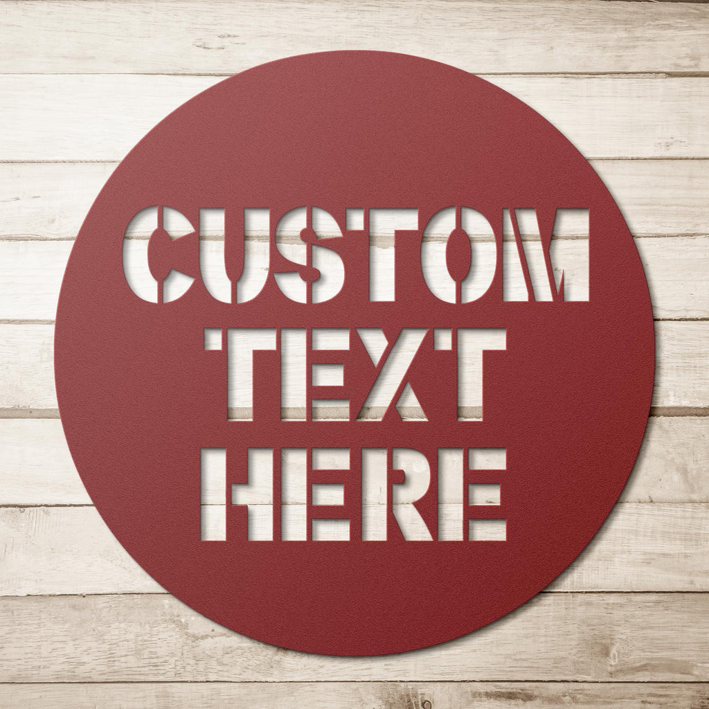 Custom Metal Sign: Personalized Logo, Text, or Name