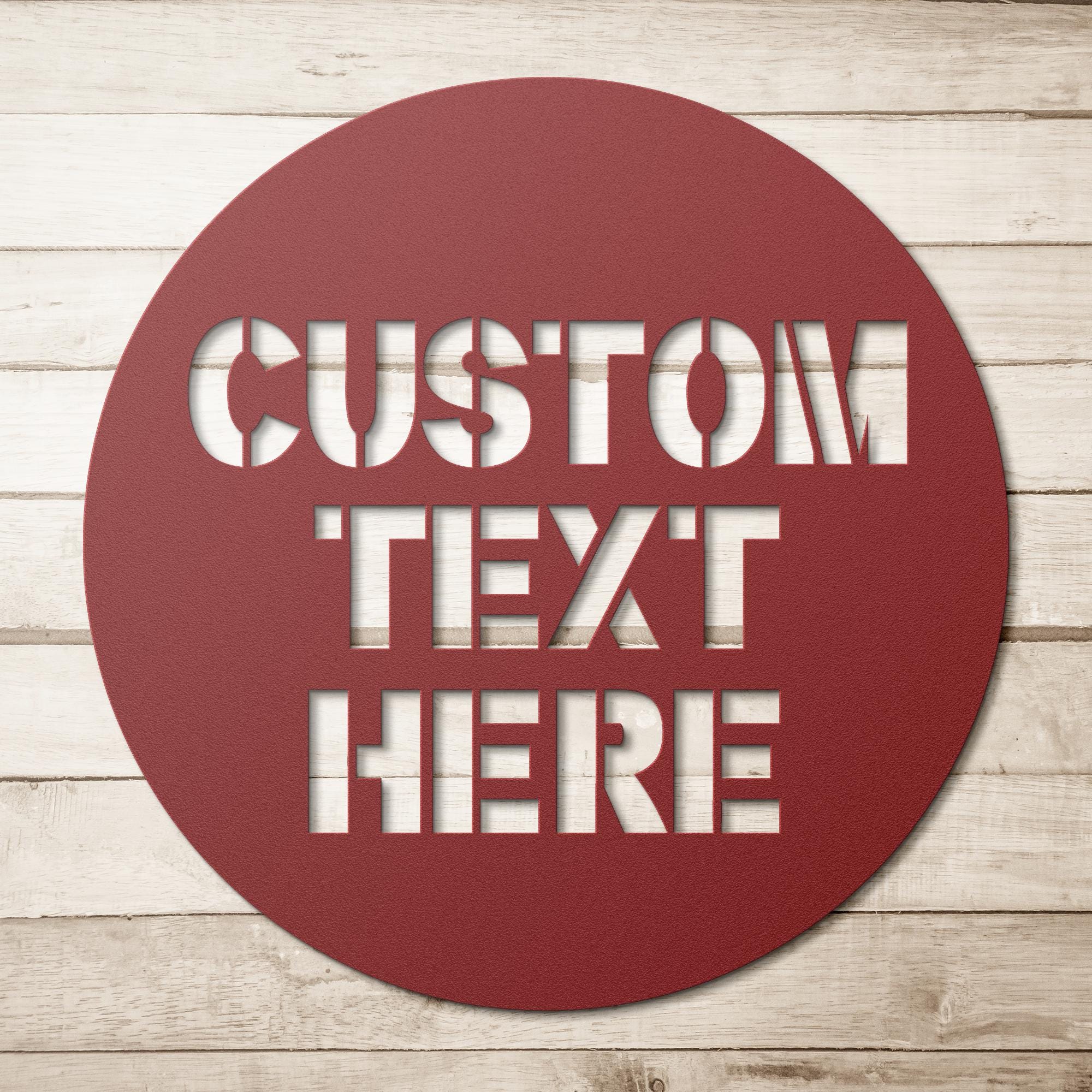 Custom Metal Sign: Personalized Logo, Text, or Name
