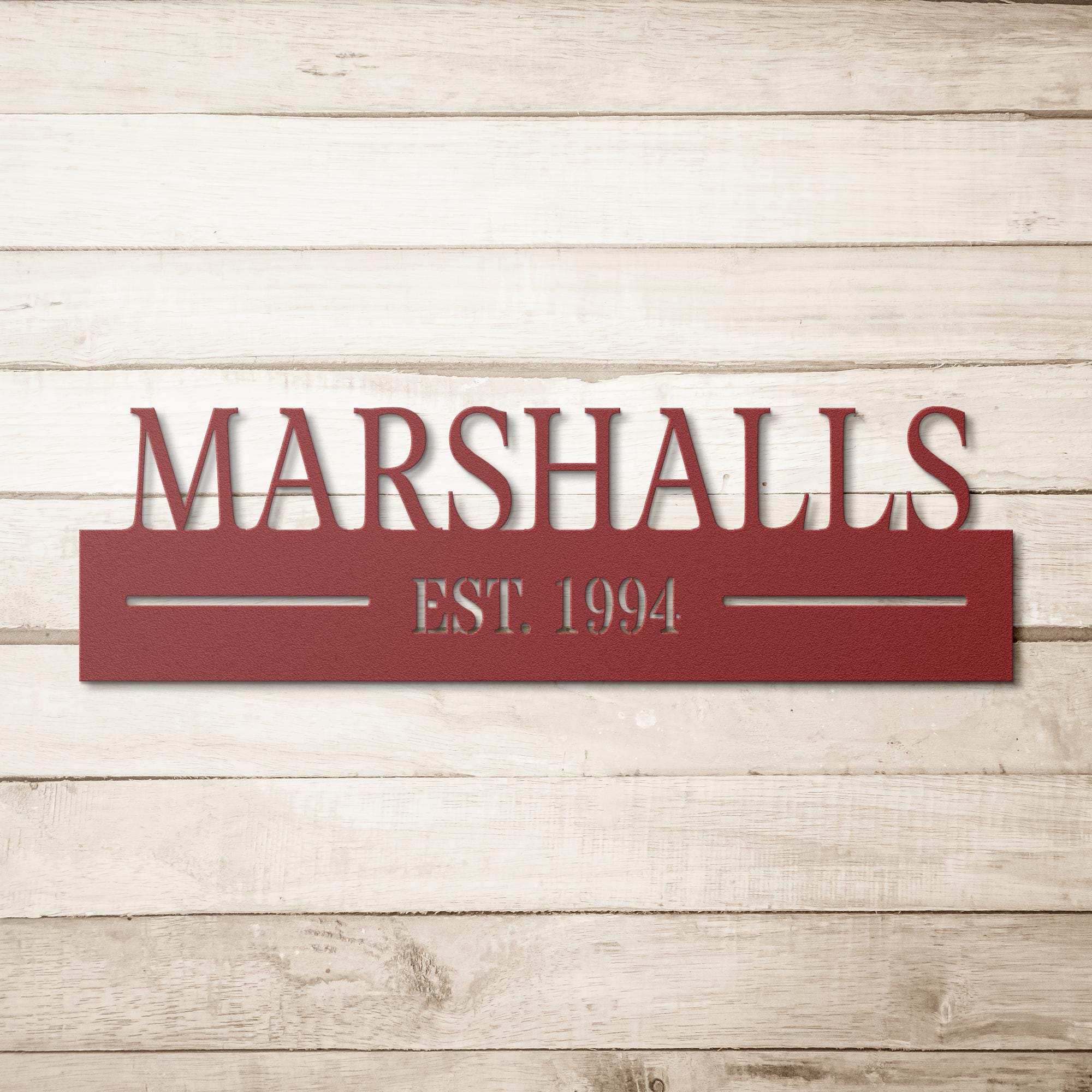 Personalized Metal Name Sign: Custom Steel Wall Art