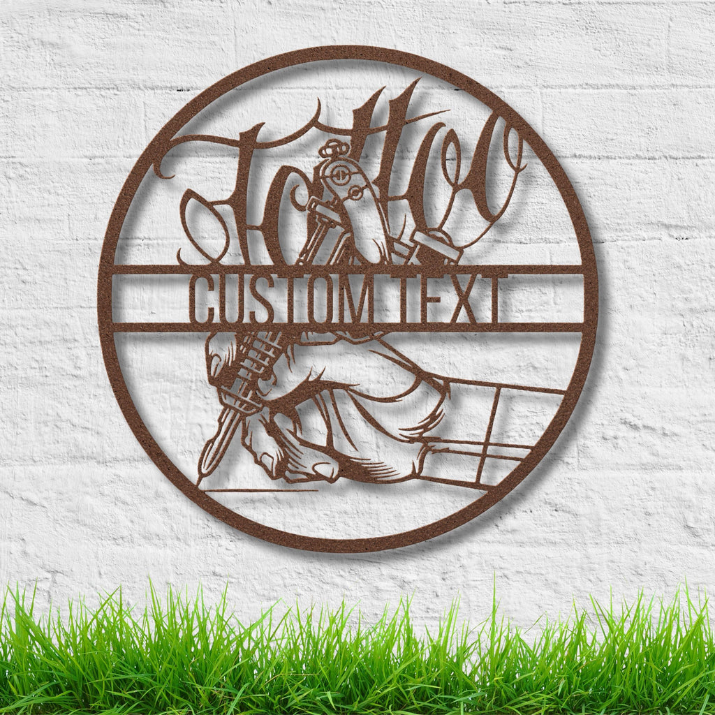 Custom Tattoo Sign - Personalized Studio Metal Art Sign | Unique Artist Gift