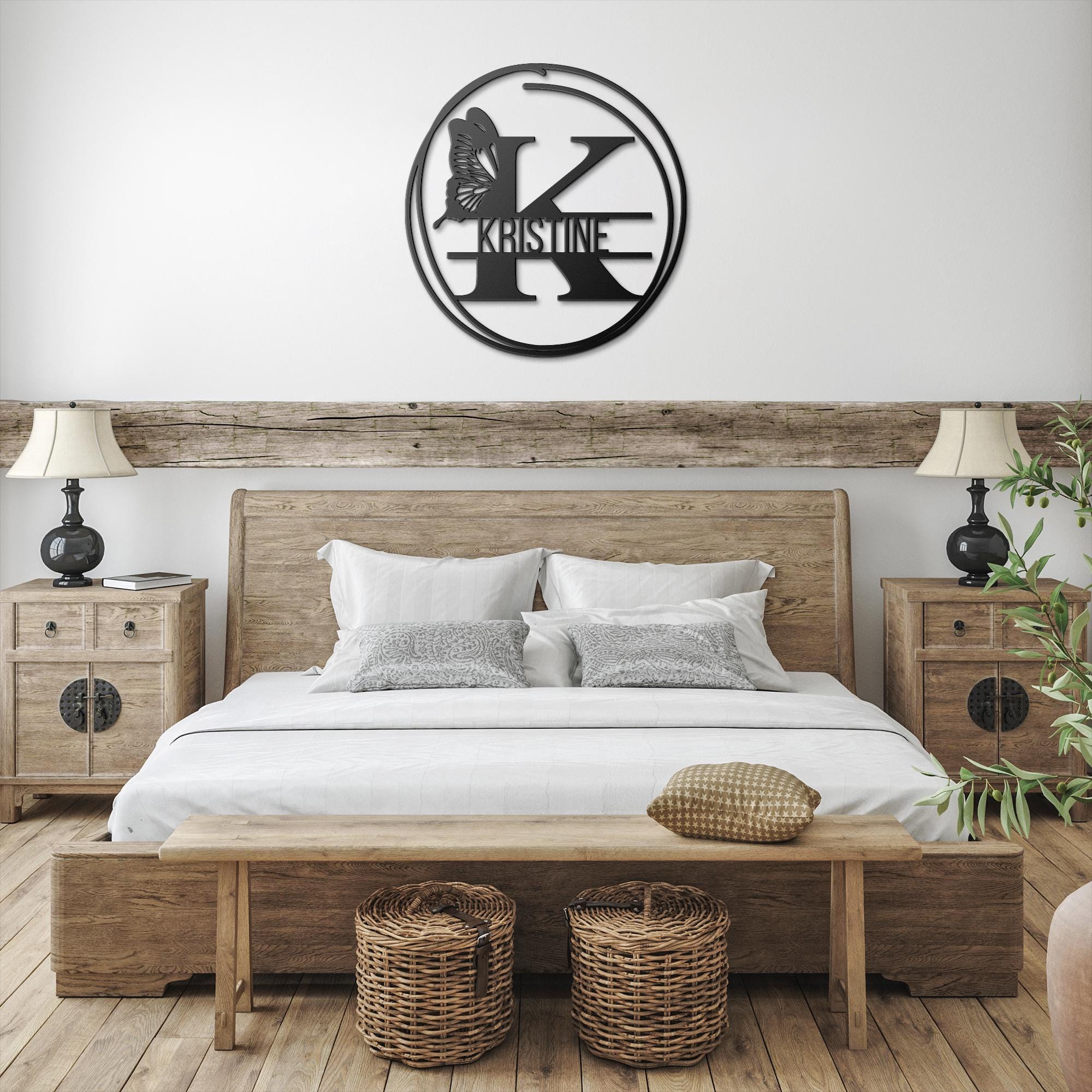 Personalized Butterfly Sign - Custom Name Wall Art | Split Letter Decor Gift
