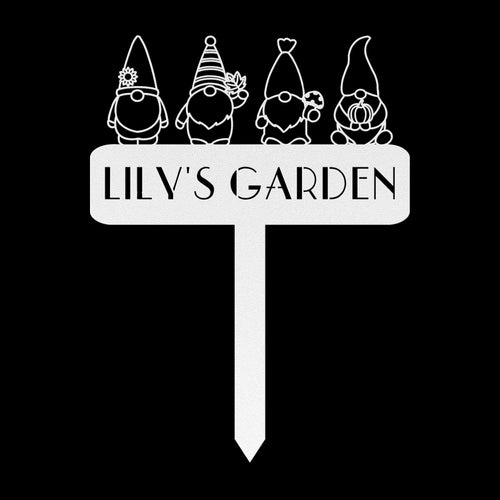 Custom Gnomes Garden Sign: Personalized Metal Garden Decor