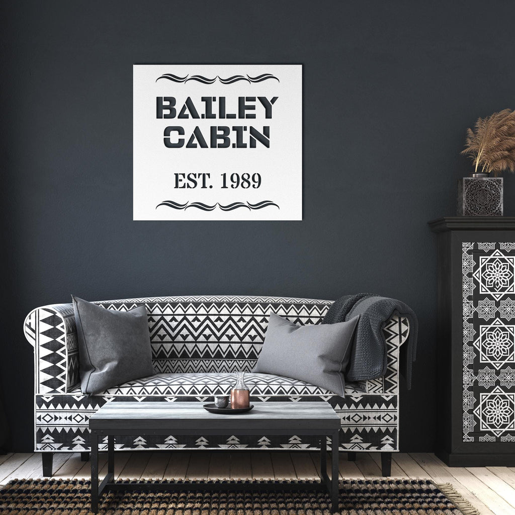 Family Metal Name Sign: Custom Steel Wall Art