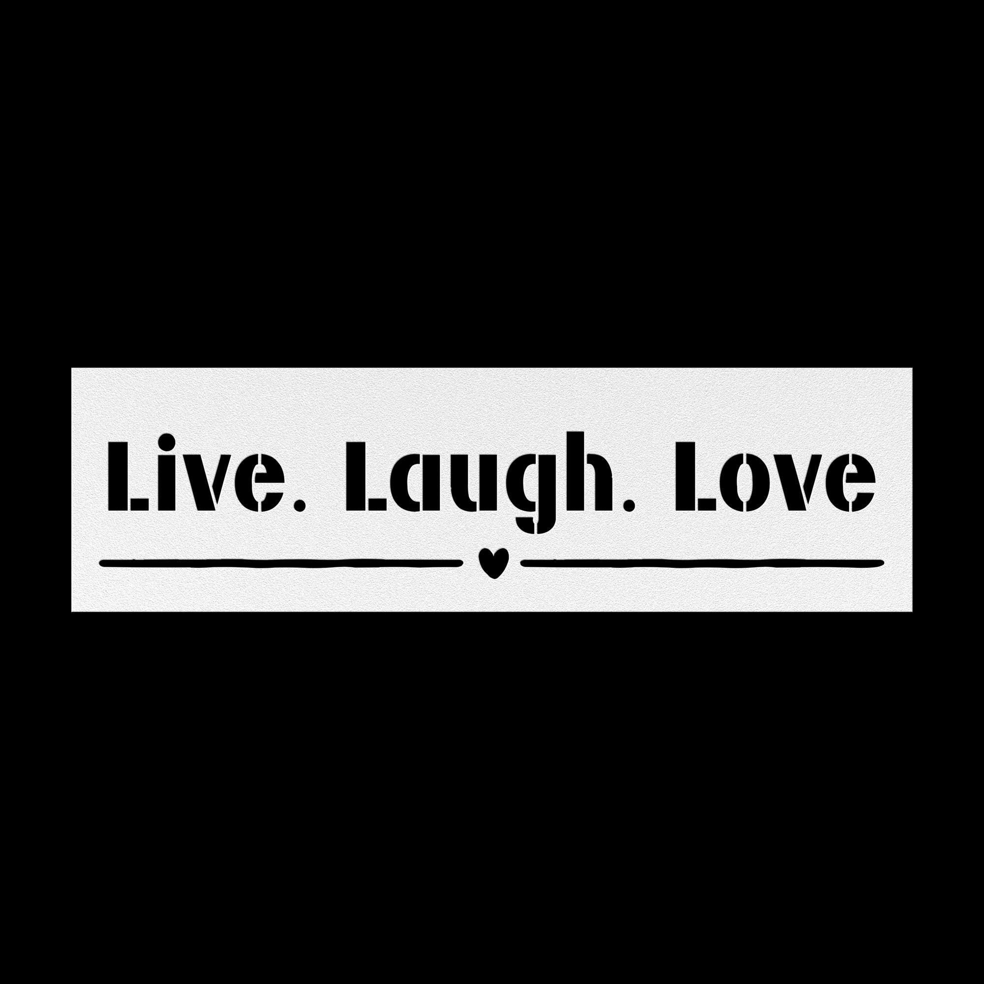 Live Laugh Love Metal Quote Sign - Steel Wall Decor