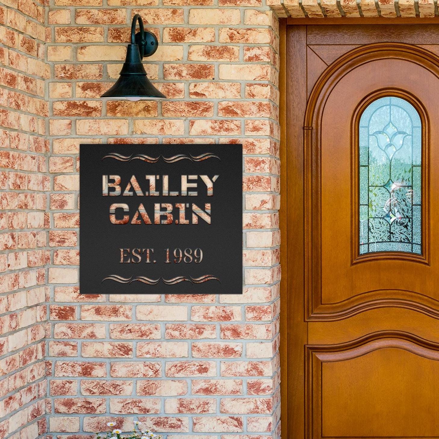 Family Metal Name Sign: Custom Steel Wall Art