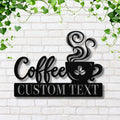 Personalized Coffee Sign, Kitchen Decor, Custom Coffee Lover Gift, Coffee Bar Decor, Die Cut Metal