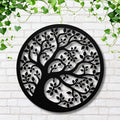 Tree of Life Metal Wall Art, Round Nature Sign, Family Roots, Home Decor