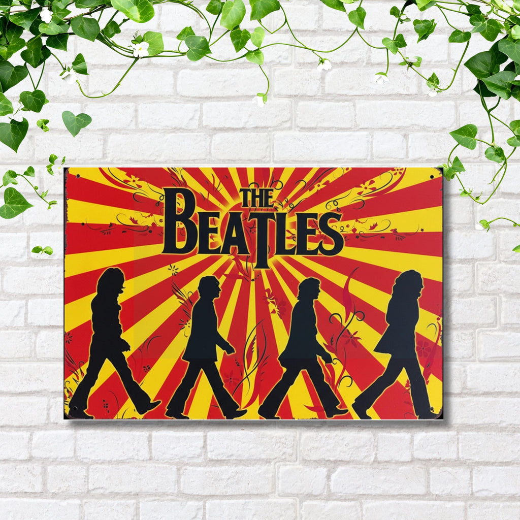 The Beatles Metal Sign, Retro Abbey Road Wall Art, Music Room Decor, Band Gift