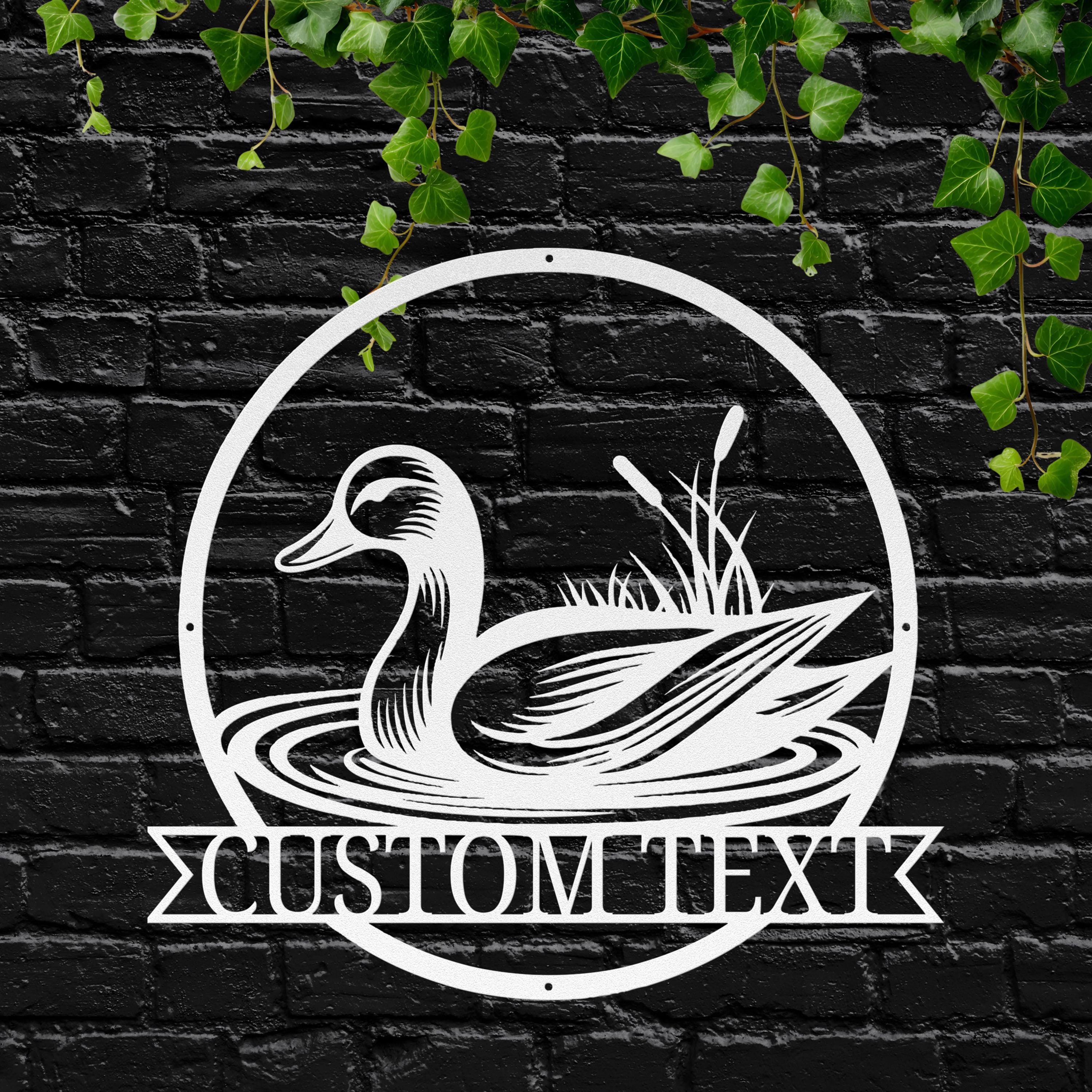 Personalized Duck Sign | Custom Metal Sign for Hunting Lodge & Rustic Lake House Gift