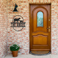 Custom Metal Farm Sign: Cow & Calf Design, Personalized Ranch Decor