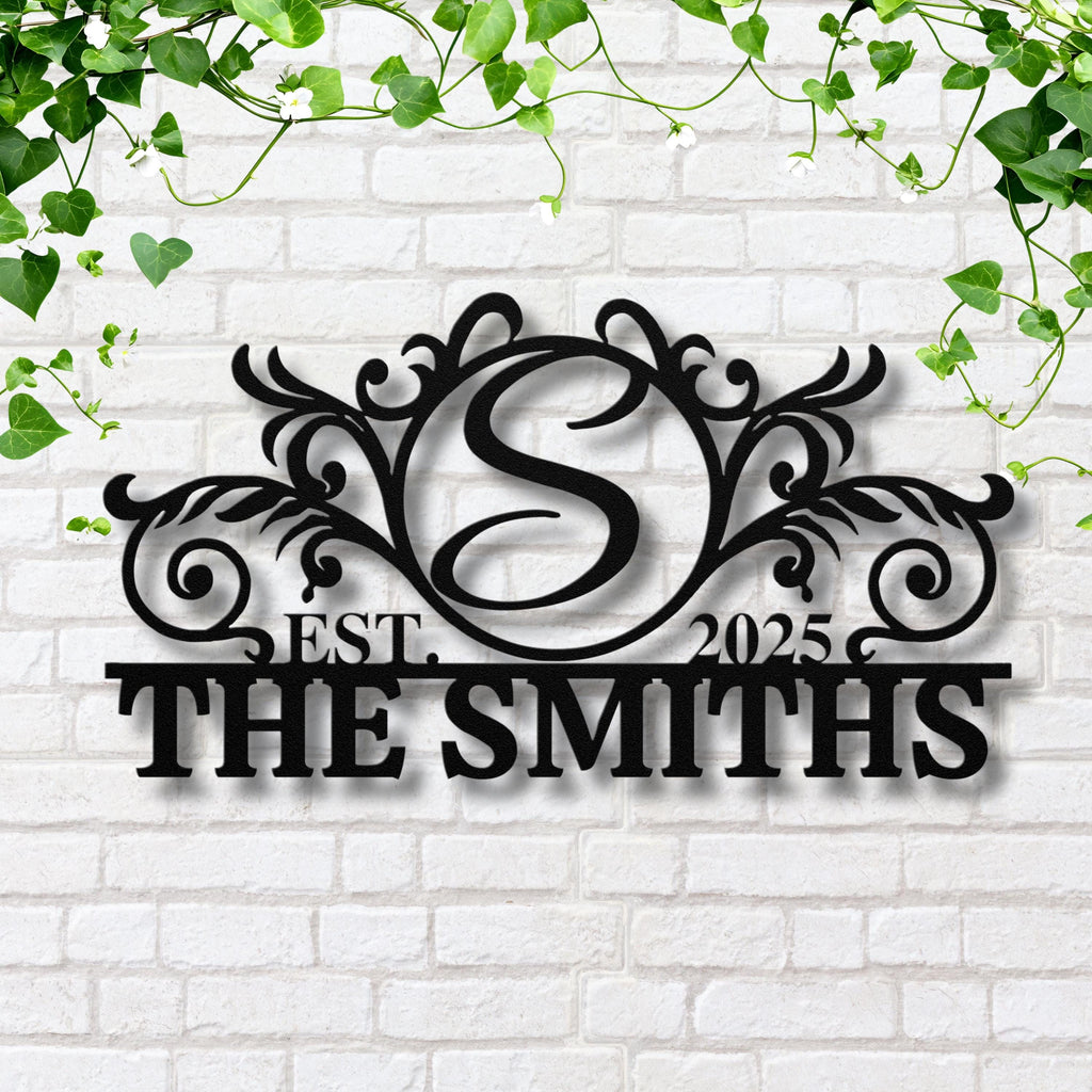 Custom Metal Family Name Sign | Personalized Wedding Gift