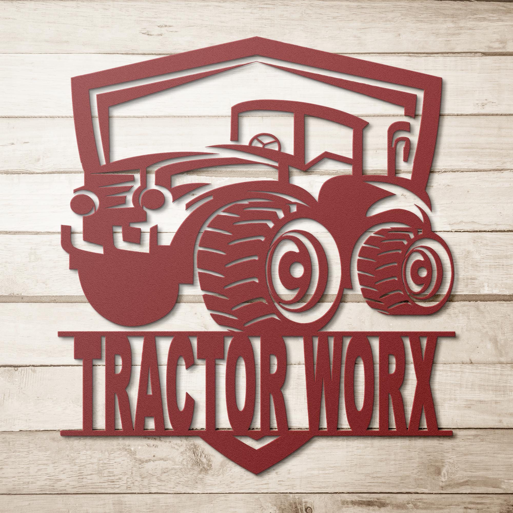 Custom Tractor Metal Sign: Farmhouse Decor, Personalized Farm Logo