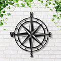Compass Rose Metal Wall Art | Nautical Die Cut Sign | Adventure Home Decor | Wanderlust Gift for Him Her | Map Decor