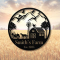 Personalized Farm Metal Sign, Custom Barn Windmill Homestead Plaque, Tractor Gift