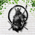 Samurai Metal Wall Art, Japanese Warrior Decor, Bushido Katana Sign, Zen Martial Arts Gift
