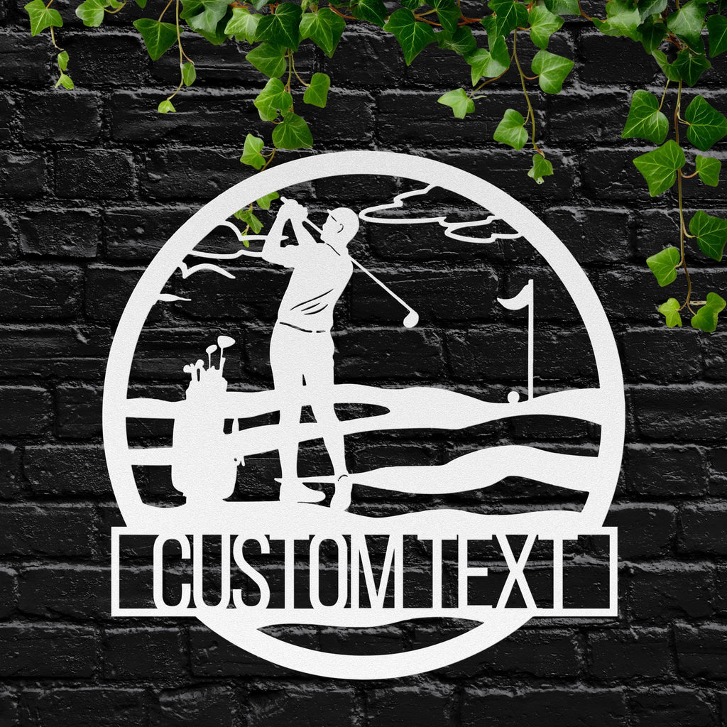 Custom Golfer Metal Sign, Golf Course Wall Decor, Personalized Gift