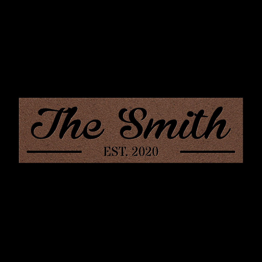 Personalized Family Name Metal Name Sign: Custom Steel Wall Art