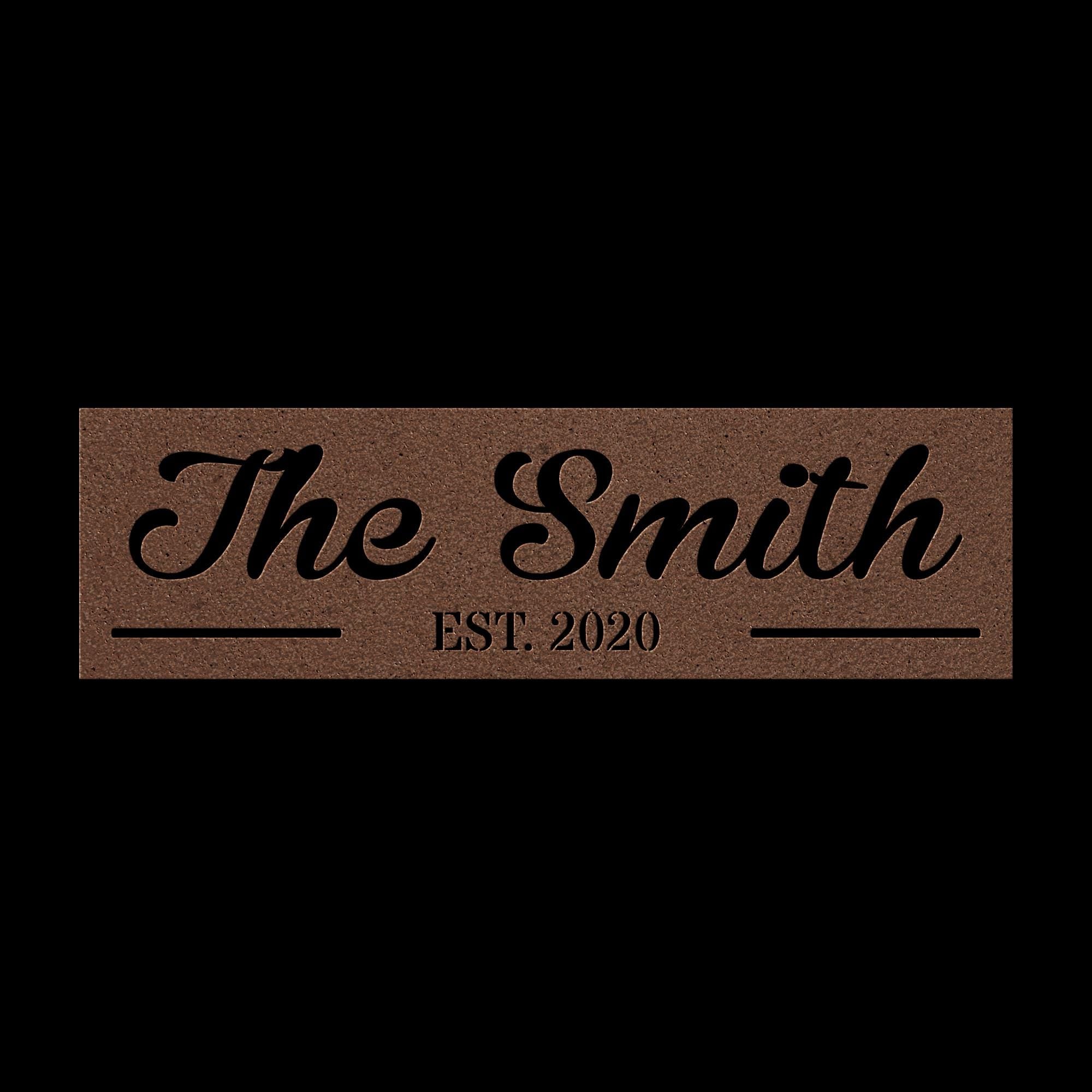 Personalized Family Name Metal Name Sign: Custom Steel Wall Art