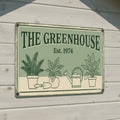 Custom Greenhouse Metal Sign, Personalized Plant Lover Gift, Garden Room Decor, Indoor Garden Wall Art
