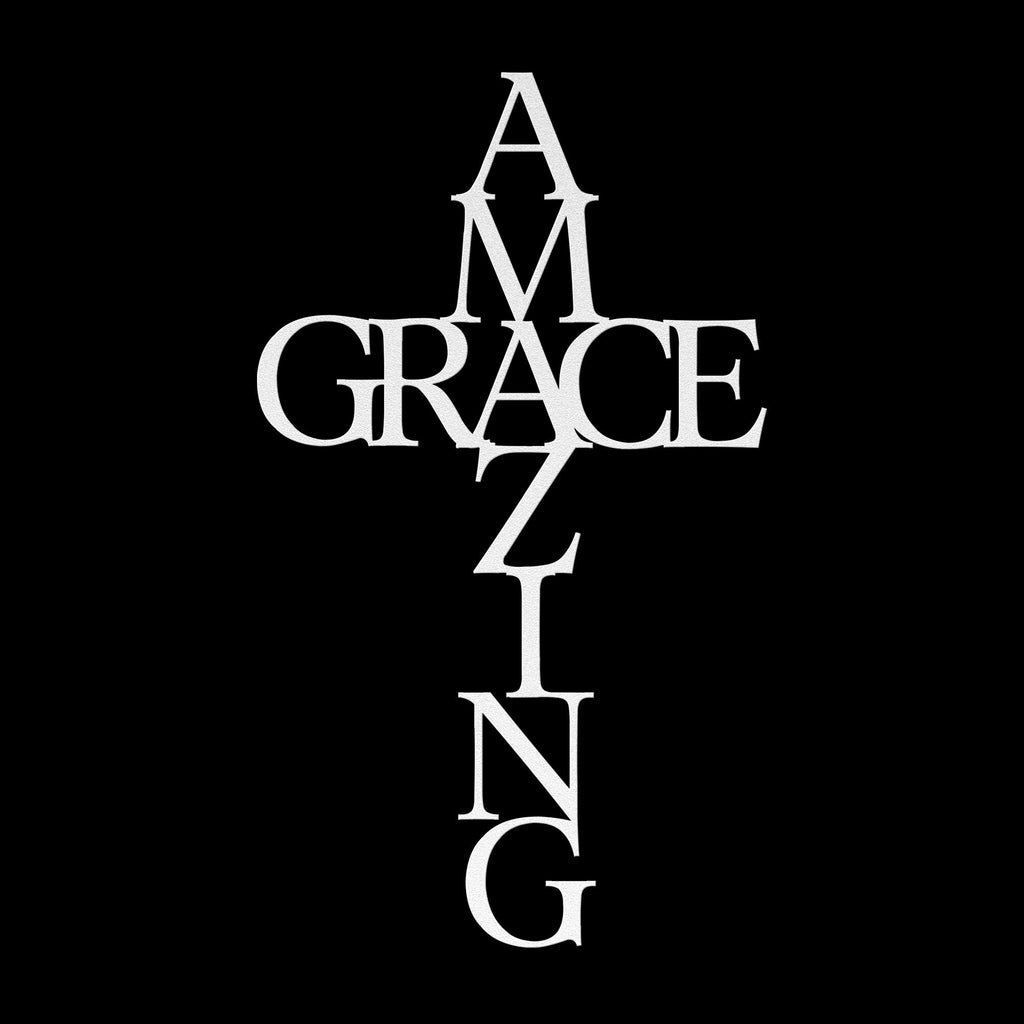 Grace Cross, Christian Metal Wall Art, Faith Based Home Decor