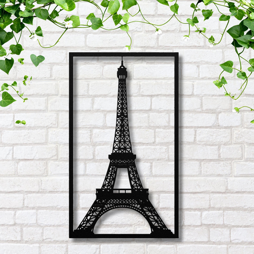 Eiffel Tower Wall Art - Paris Landmark Decor | Industrial Metal Silhouette Sign