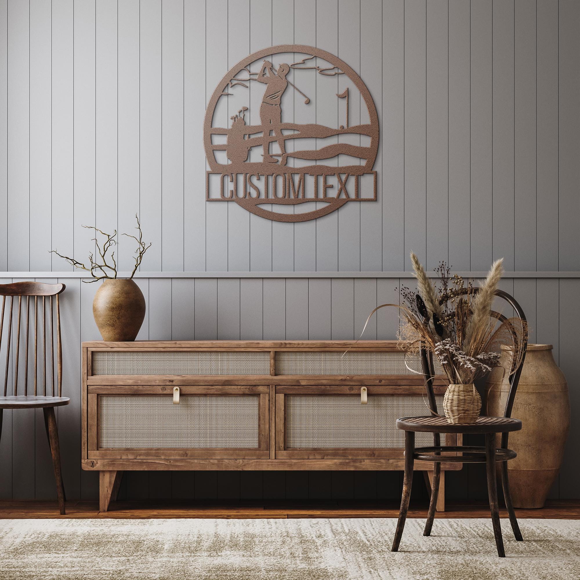 Custom Golfer Metal Sign, Golf Course Wall Decor, Personalized Gift