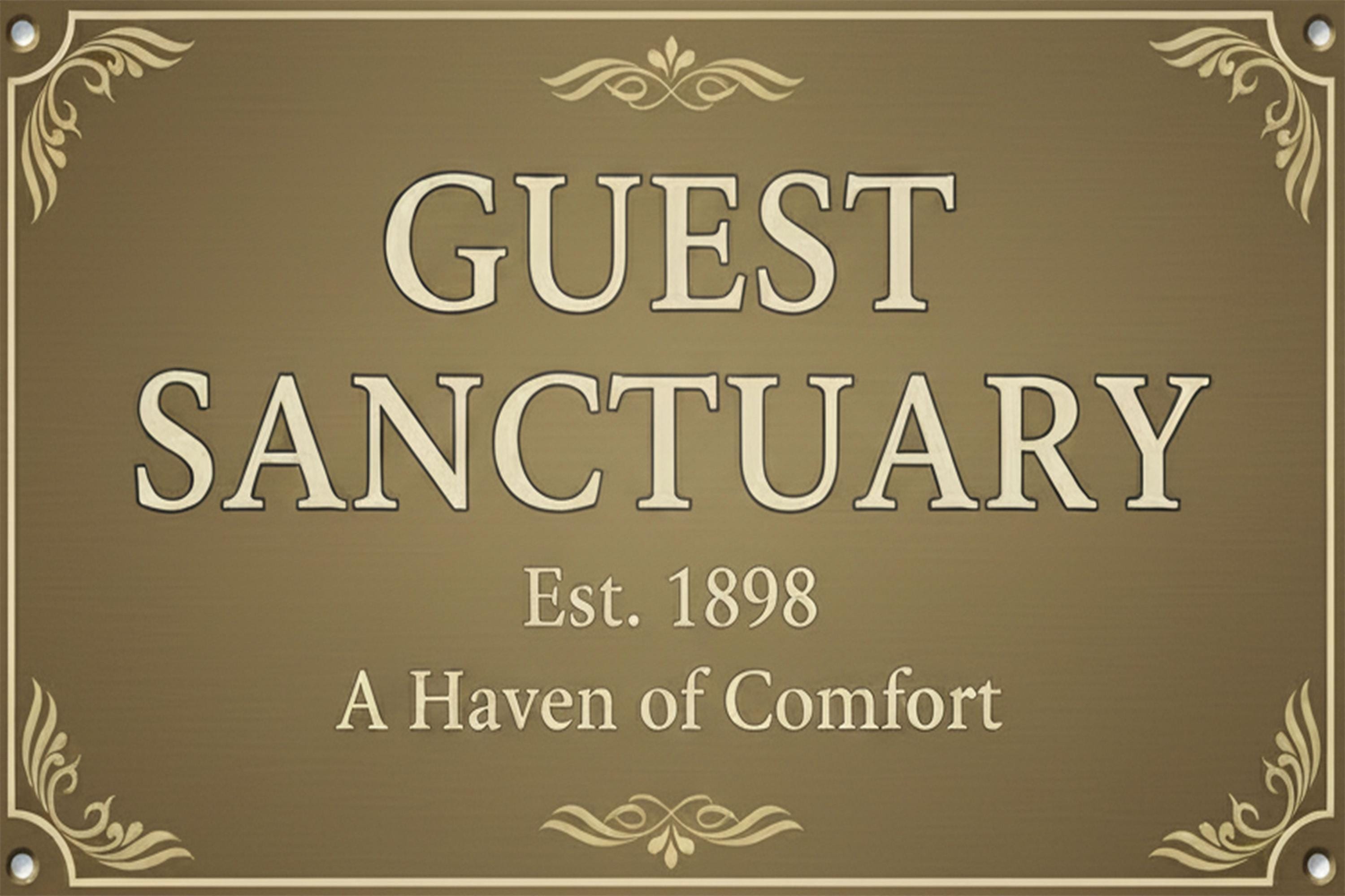 Custom Guest Sanctuary Metal Sign, Guest Room Wall Decor, Vintage Style Home Plaque