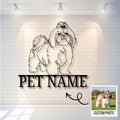 Personalized Shih Tzu Metal Sign, Custom Pet Memorial Decor