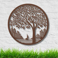 Tree of Life Metal Wall Art, City Skyline Silhouette, Modern Housewarming Gift