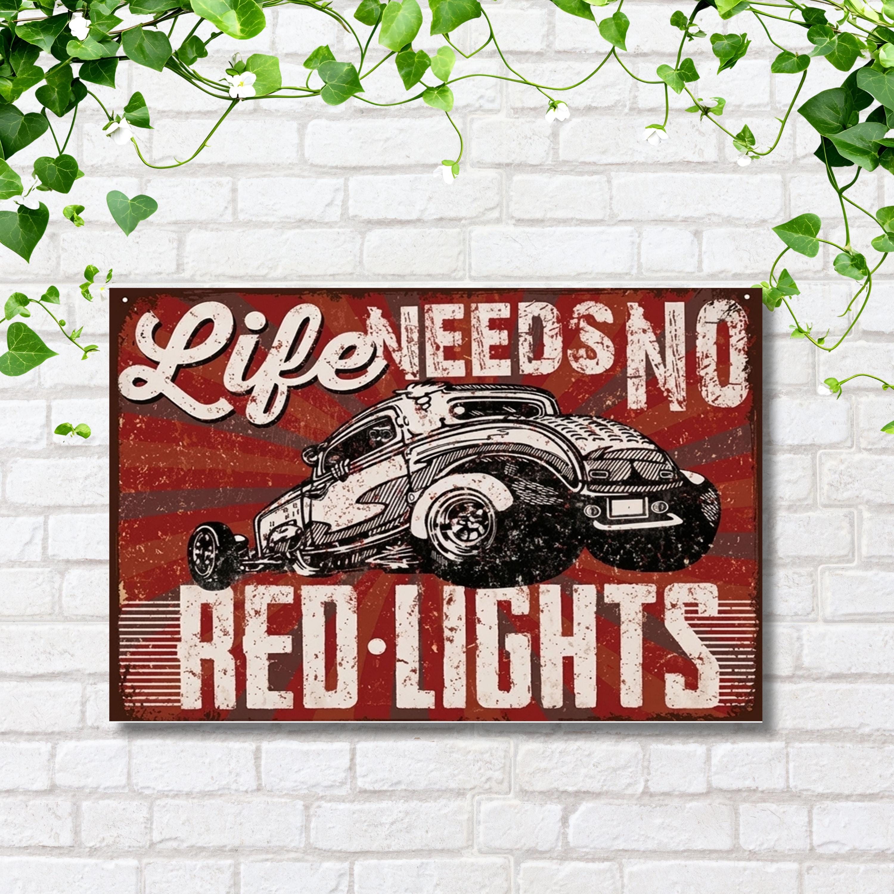 Vintage Hot Rod Sign - Retro Car Art | Custom Metal Garage Wall Decor