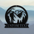 Personalized Hiker Sign - Custom Metal Art | Mountain Wall Decor & Trail Gift