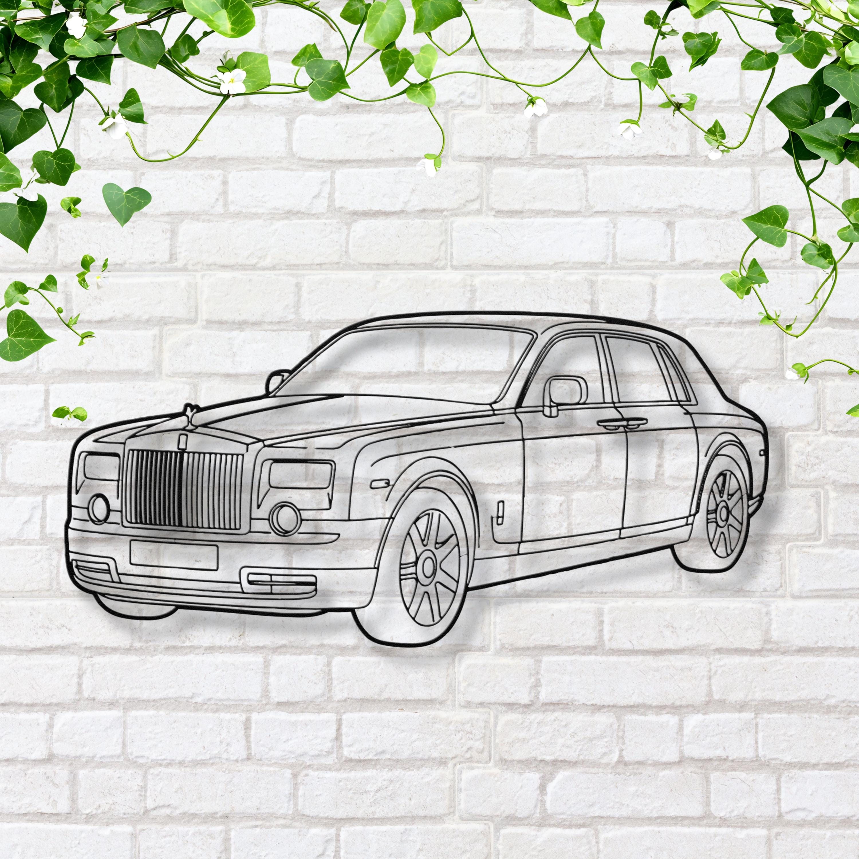 Custom Car Portrait From Photo, Metal Wall Art, Automotive Silhouette, Garage Decor Gift