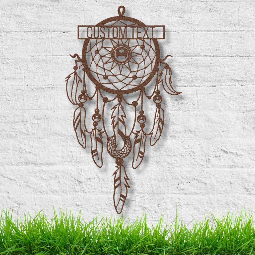 Personalized Dream Catcher Metal Wall Art, Boho Bedroom Decor