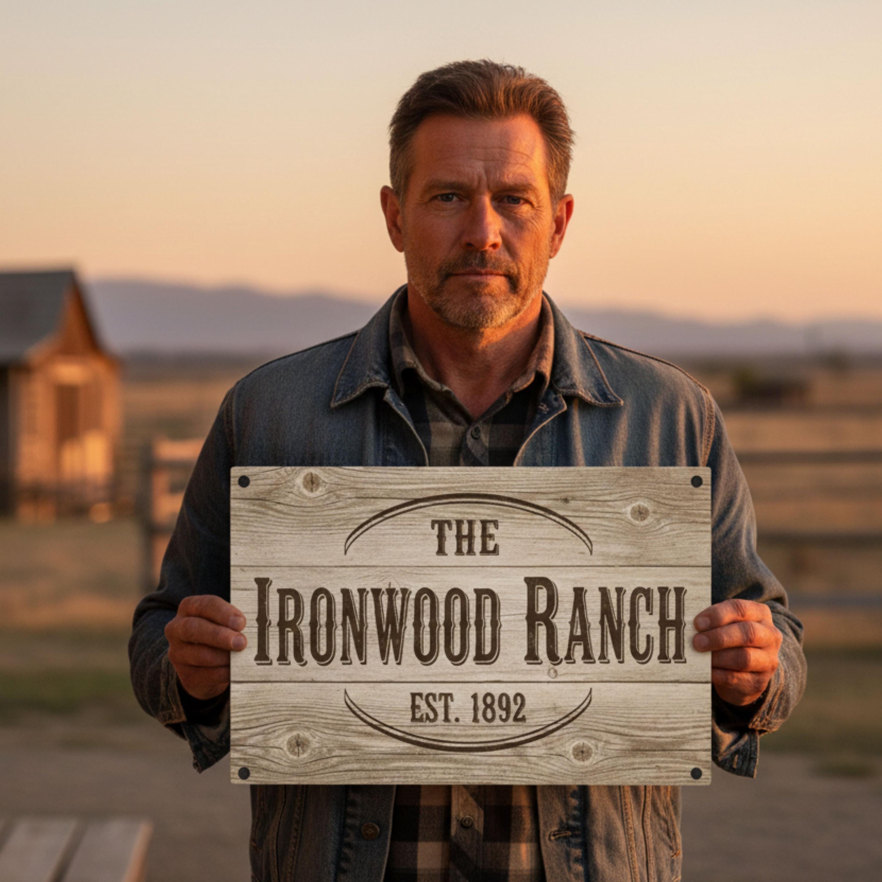 Custom Ranch Metal Sign, Rustic Barn Wall Art, Personalized Cabin Gift, Log Cabin Look