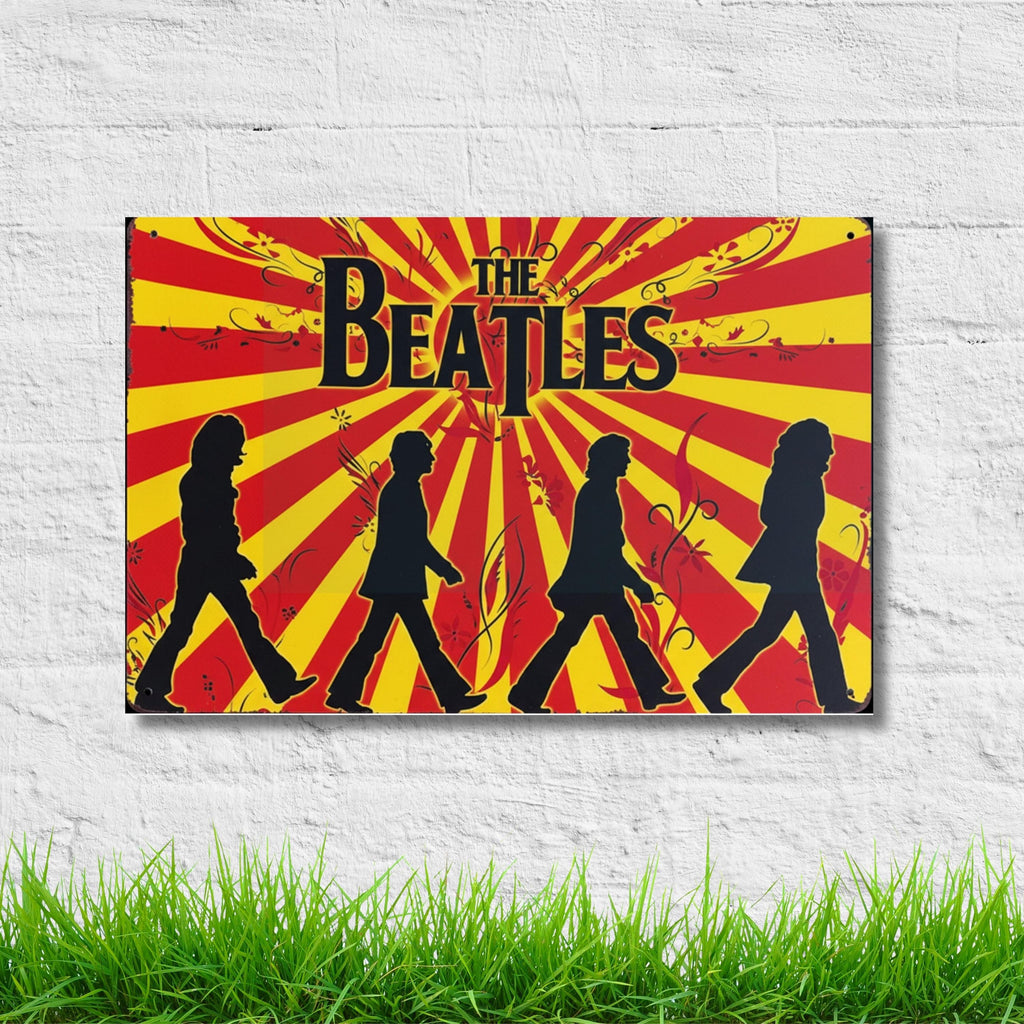 The Beatles Metal Sign, Retro Abbey Road Wall Art, Music Room Decor, Band Gift