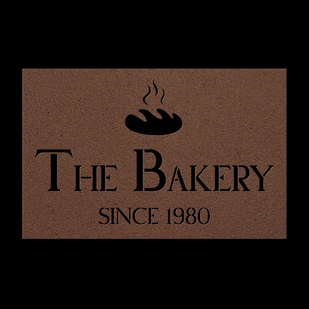 Custom Metal Bakery Logo Sign: Bread Design Business Decor