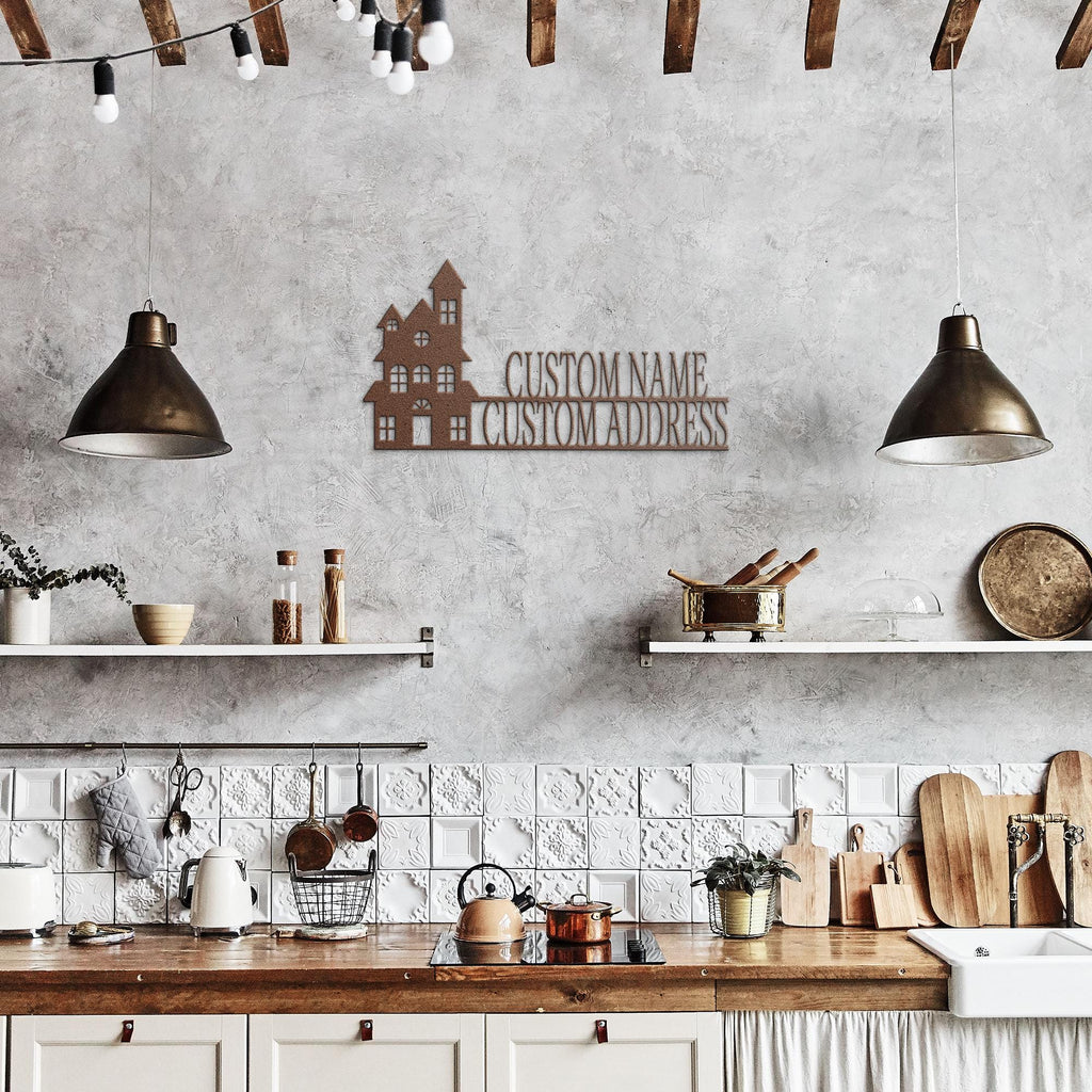 Custom Metal Address Sign: Modern Housewarming Gift