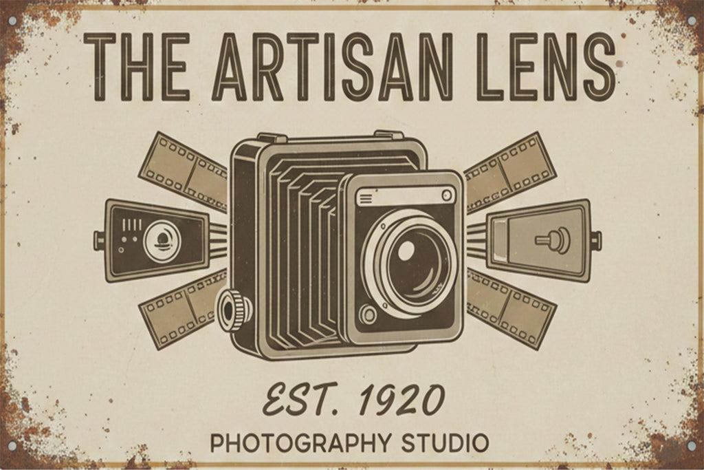 Personalized Photography Studio Sign, The Artisan Lens Metal Art, Custom Photographer Gift