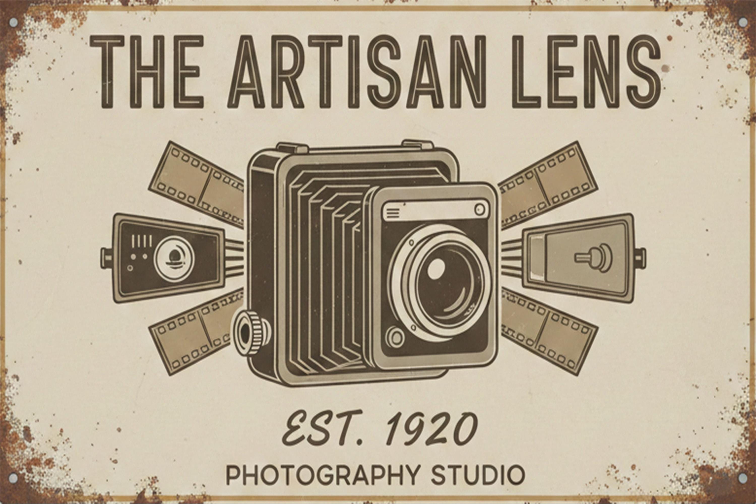 Personalized Photography Studio Sign, The Artisan Lens Metal Art, Custom Photographer Gift