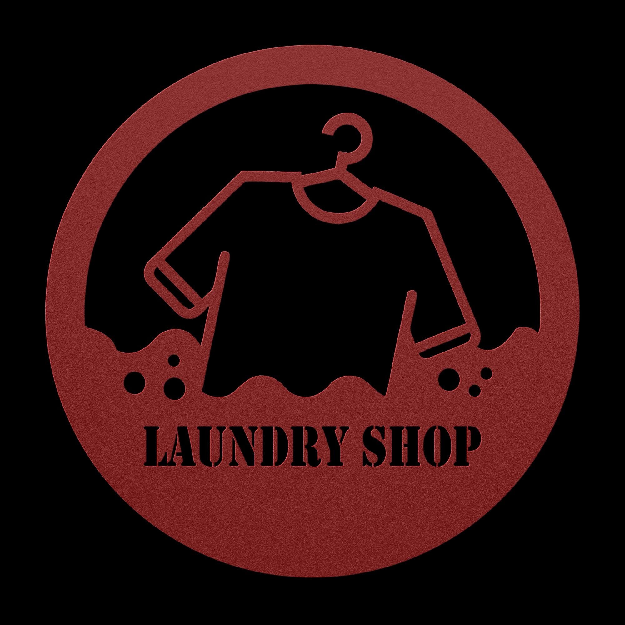 Custom Metal Laundry Business Logo Sign: Personalized Commercial Decor