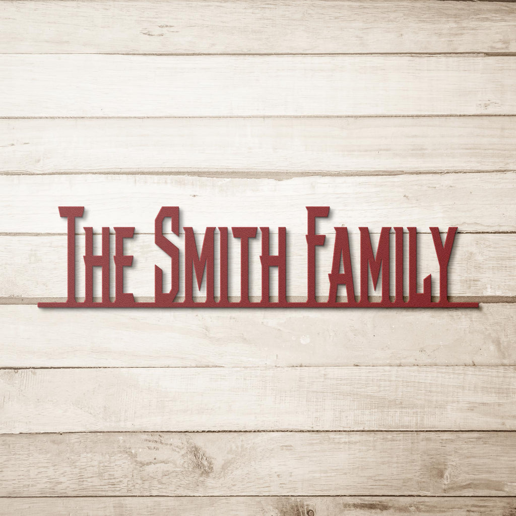 Personalized Metal Family Name Sign - Beatles Font Style