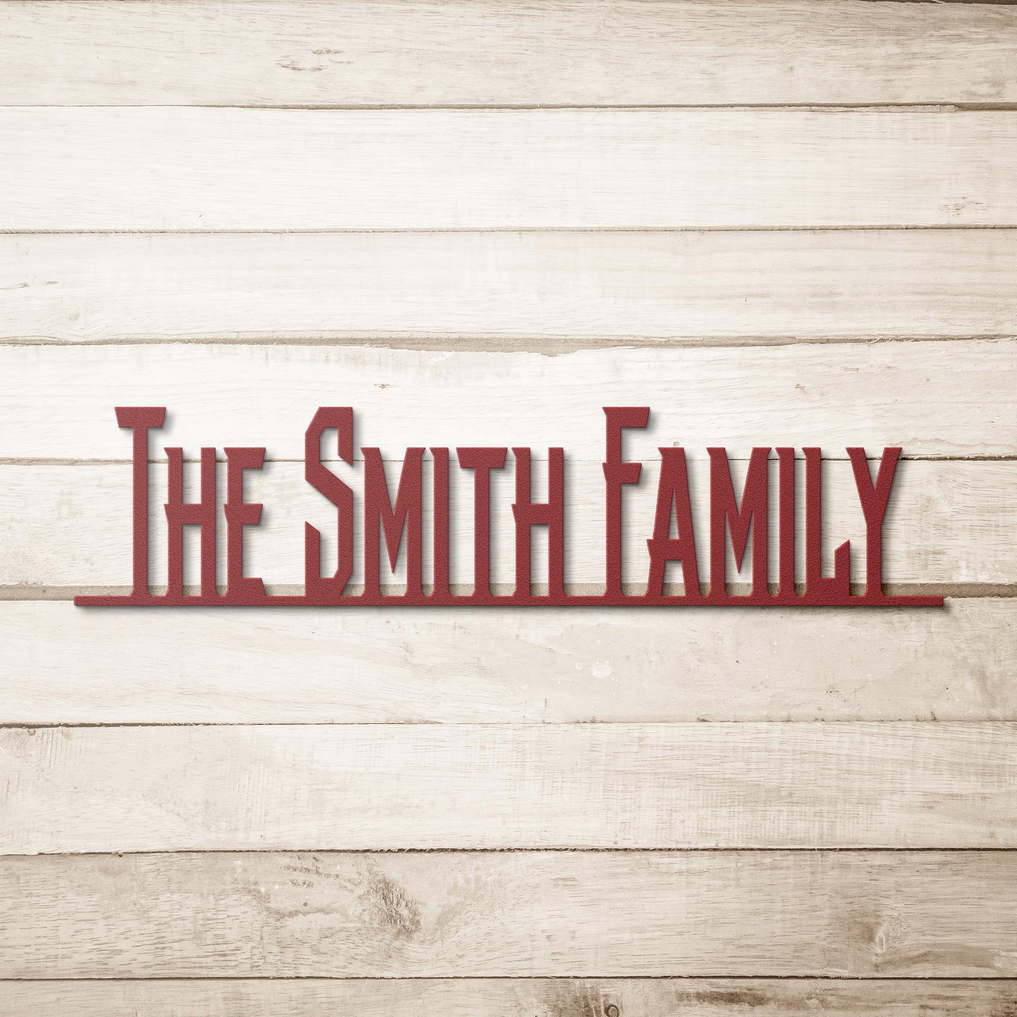 Personalized Metal Family Name Sign - Beatles Font Style